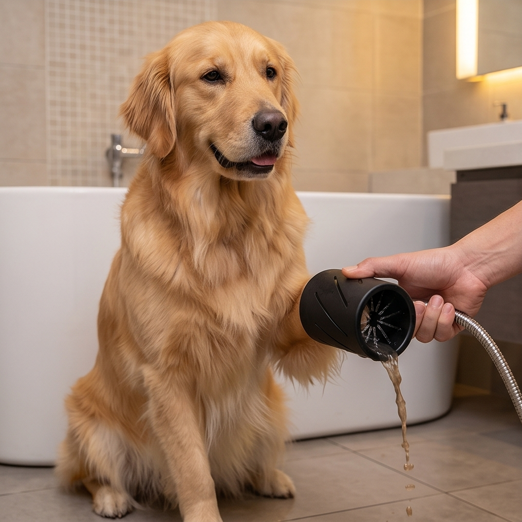 Pawly - Pommeau de douche pour laver les pattes de votre chien et de votre chat